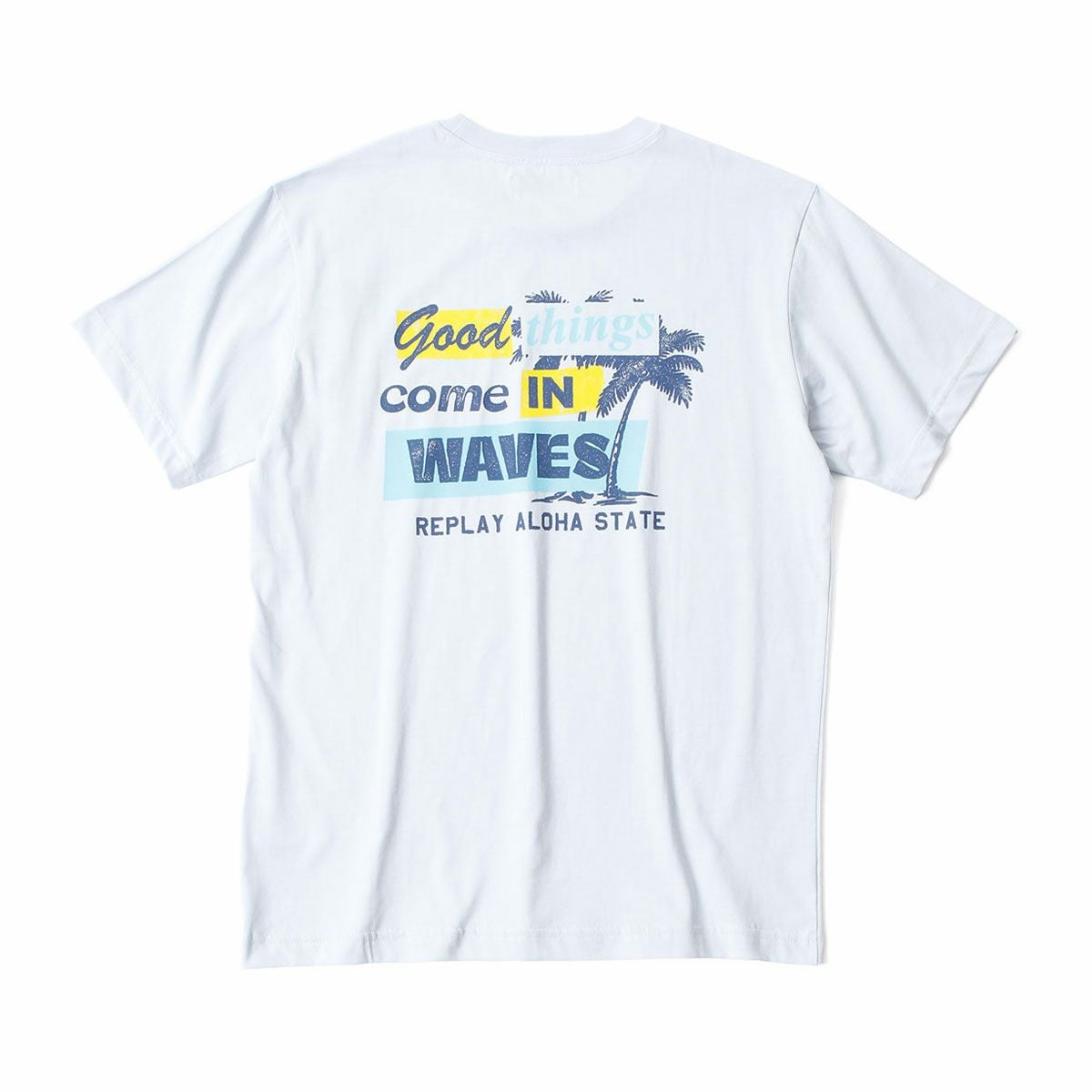 Replay｜アロハ ステート Tシャツ｜ライトアズール