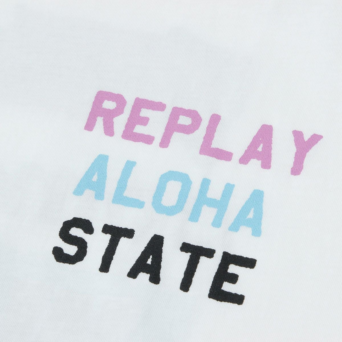Replay｜アロハ ステート Tシャツ｜ナチュラルホワイト
