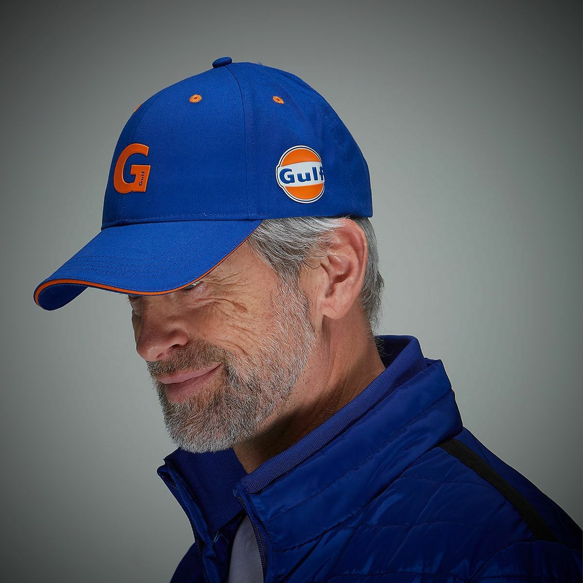 GULF｜ガルフ キャップ｜帽子｜ブルー｜モデル着用