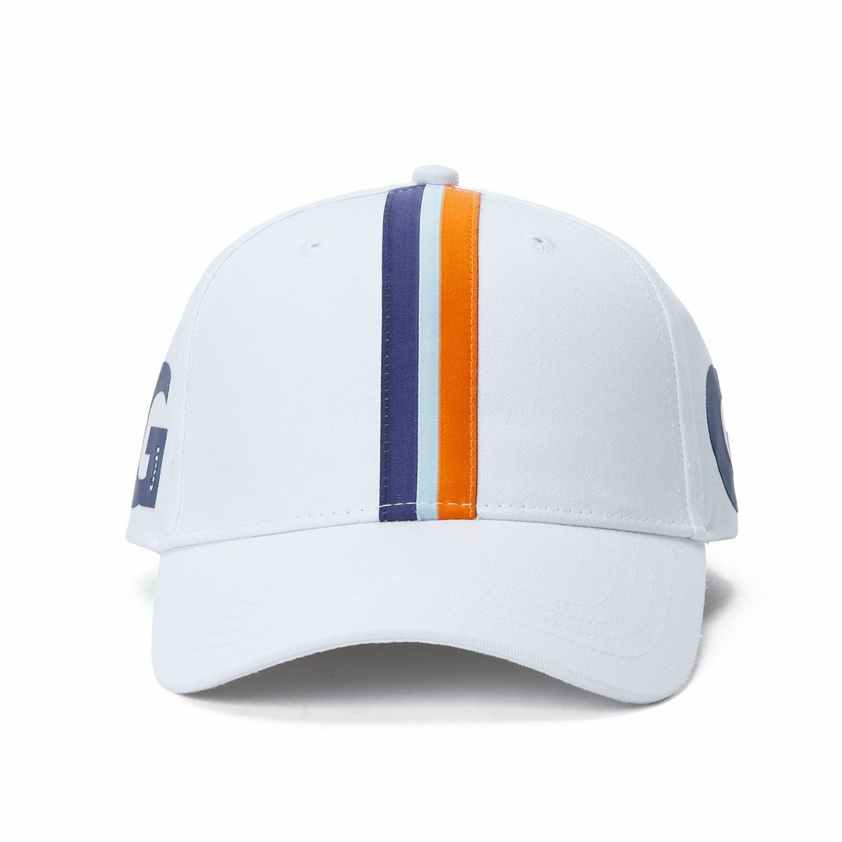 GULF｜ガルフ ストライプ キャップ (サイドプリント)｜帽子｜ホワイト