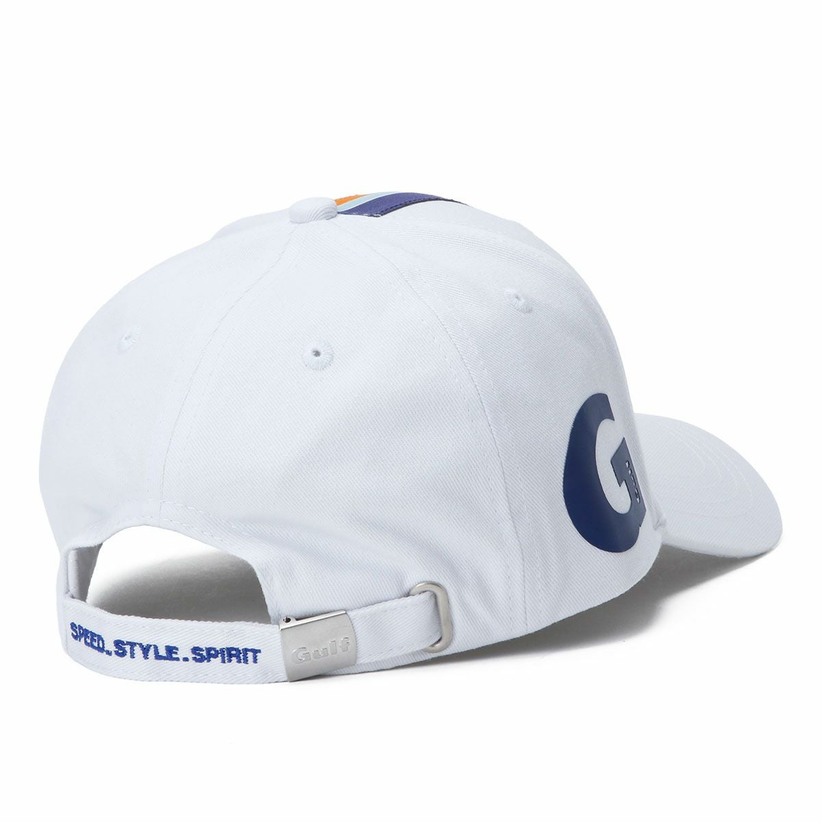 GULF｜ガルフ ストライプ キャップ (サイドプリント)｜帽子｜ホワイト