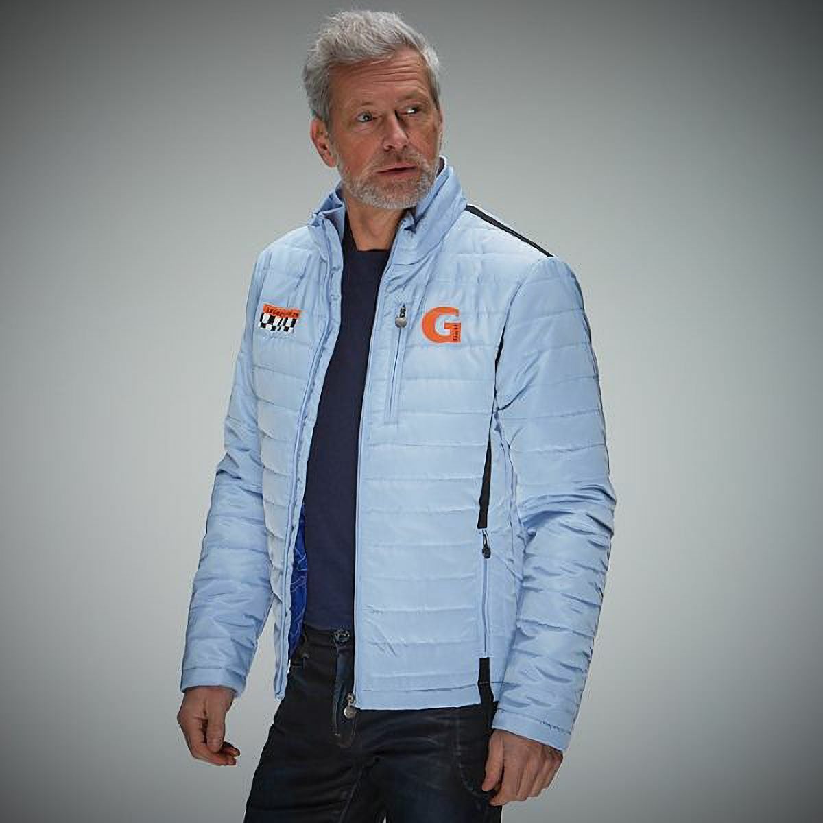 GULF｜ガルフ パフォーマンス ジャケット｜アウター｜ライトブルー｜モデル着用