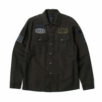 ｃReplay｜コットン ステイン アーミー ジャケット｜ファブリック｜ダークオリーブ