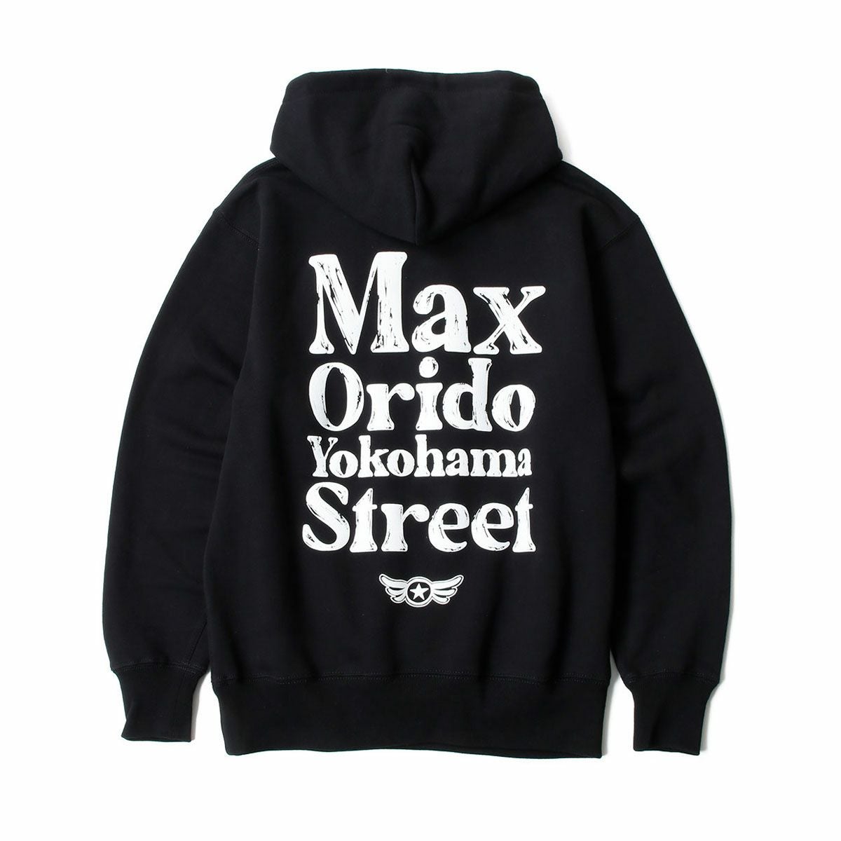 MAX ORIDO｜MAX ORIDO エッセンシャル プルオーバー フーディー｜ブラック