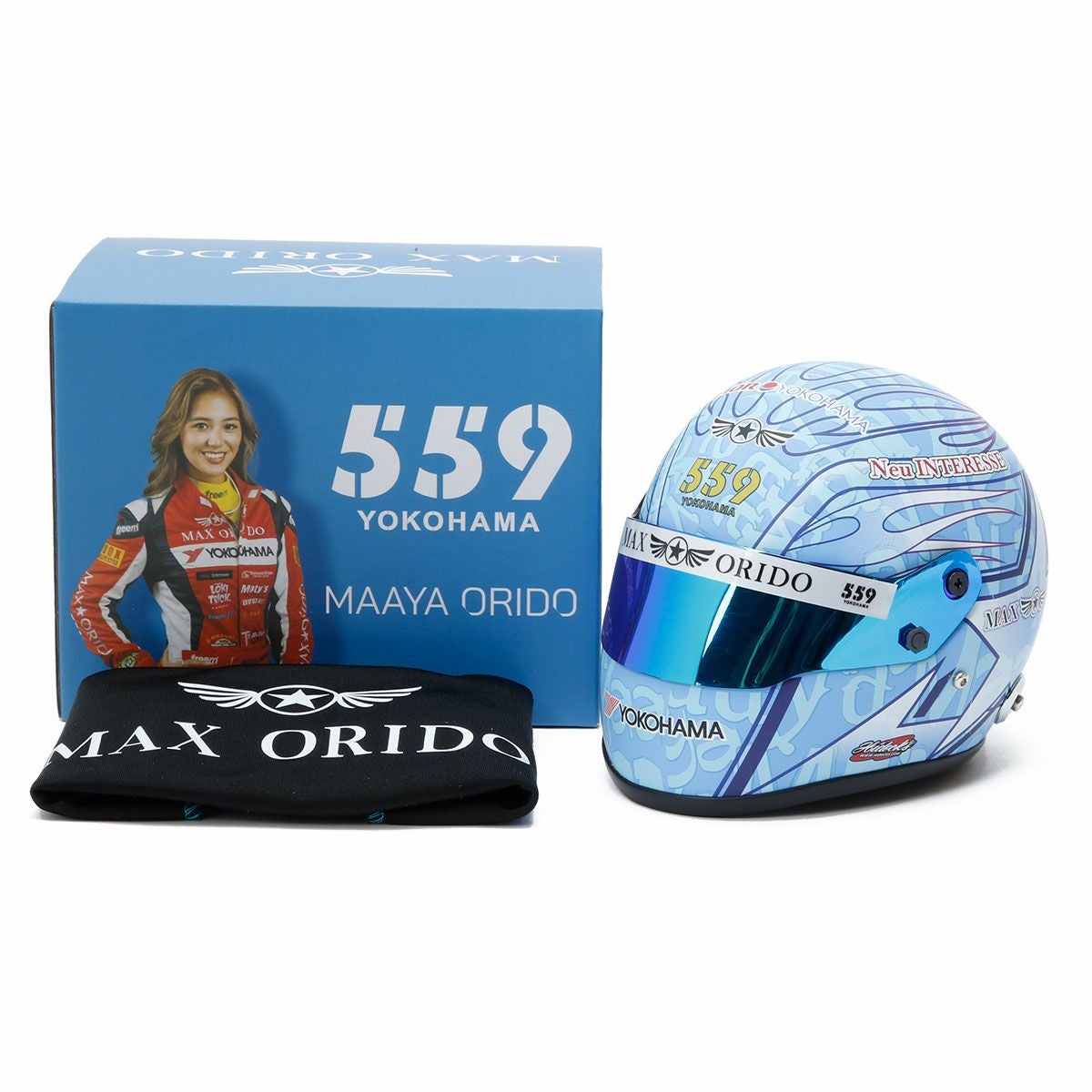 MAX ORIDO｜MAAYA ORIDO 1/2 ミニ ヘルメット 2025｜模型｜マーヤブルー