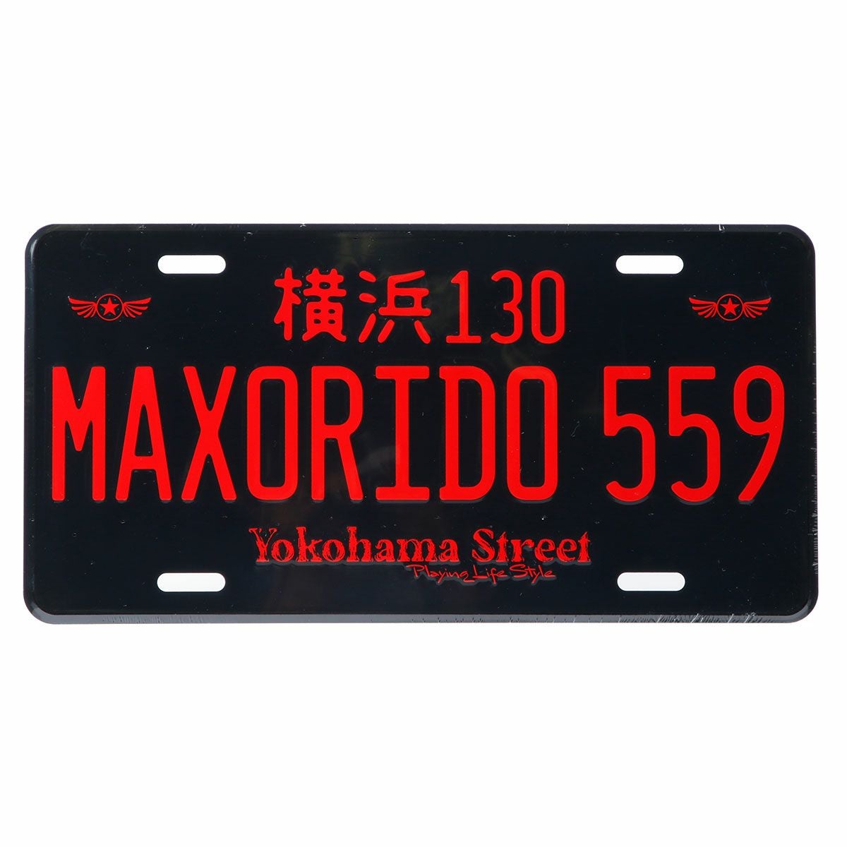 MAX ORIDO｜MAX ORIDO アルミ ナンバー プレート｜その他雑貨｜ブラック×レッド