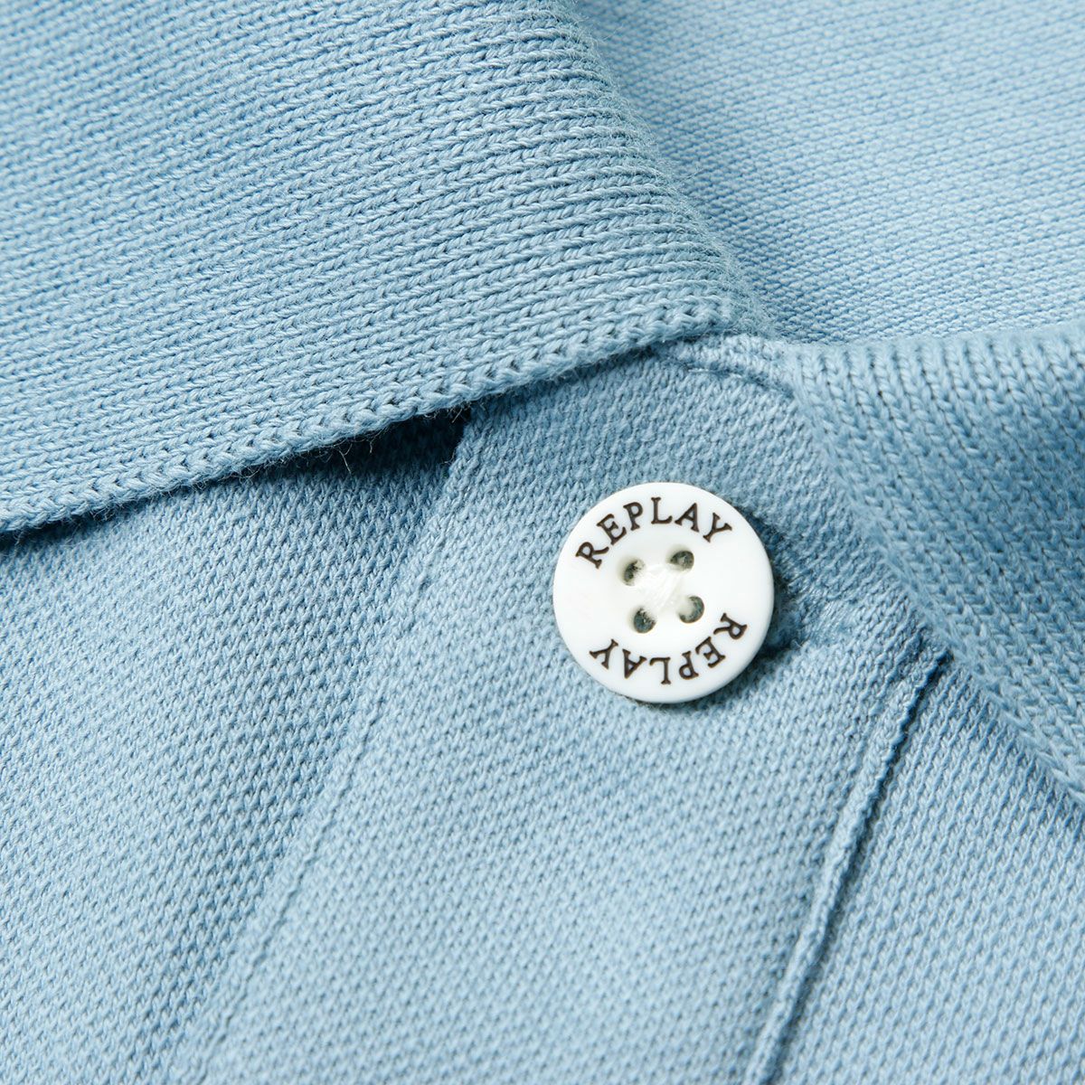 Replay｜レギュラー フィット ポロシャツ｜スティールブルー