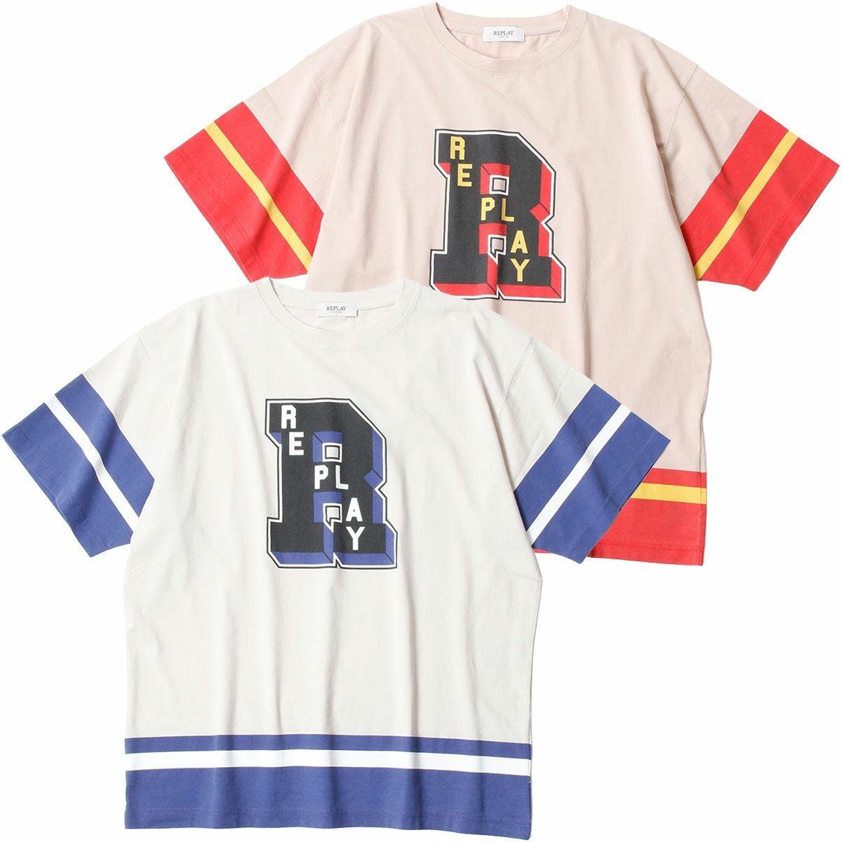 Replay｜ボーイフィット プリント Tシャツ｜