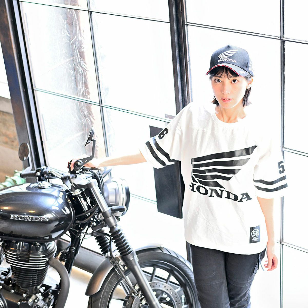WMMW キャップ　バッチ付き ホンダ × フィフティーシックスデザイン ウィング キャップ