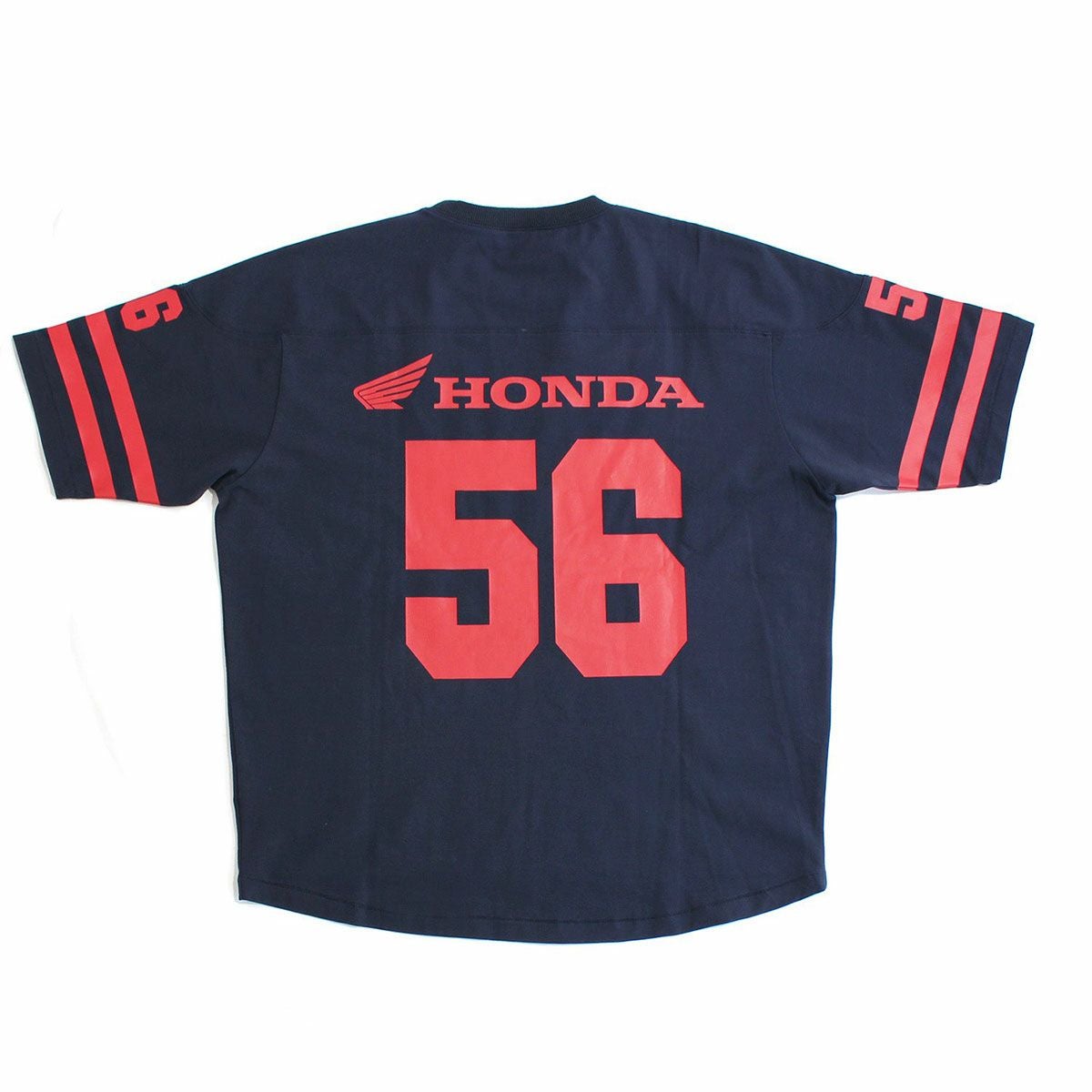 56design｜ホンダ × フィフティーシックスデザイン クラシック ユニフォーム Tシャツ｜ネイビー×レッド
