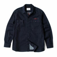 Replay｜レタリング デニムシャツ｜ファブリック｜ダークブルー