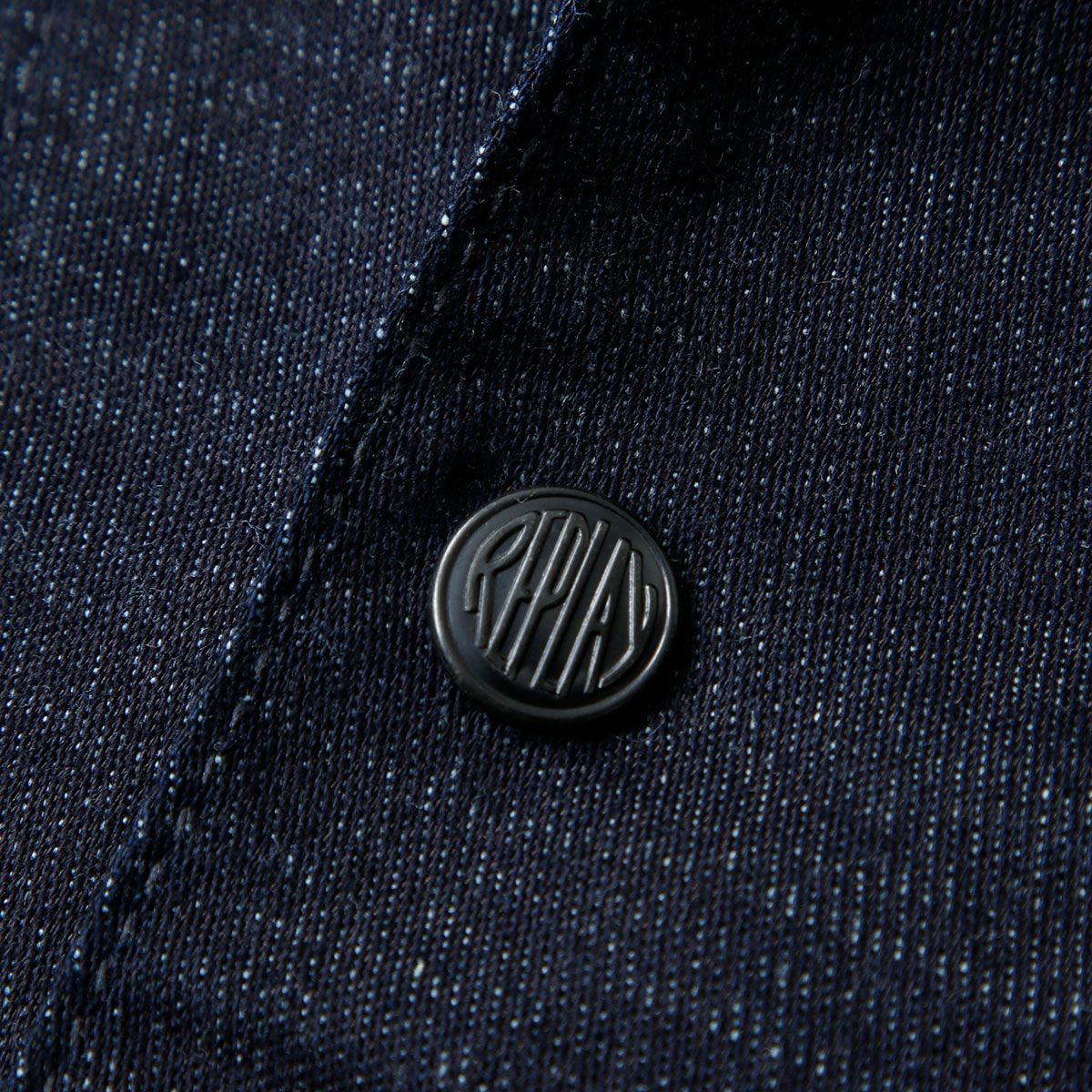 Replay｜レタリング デニムシャツ｜ファブリック｜ダークブルー