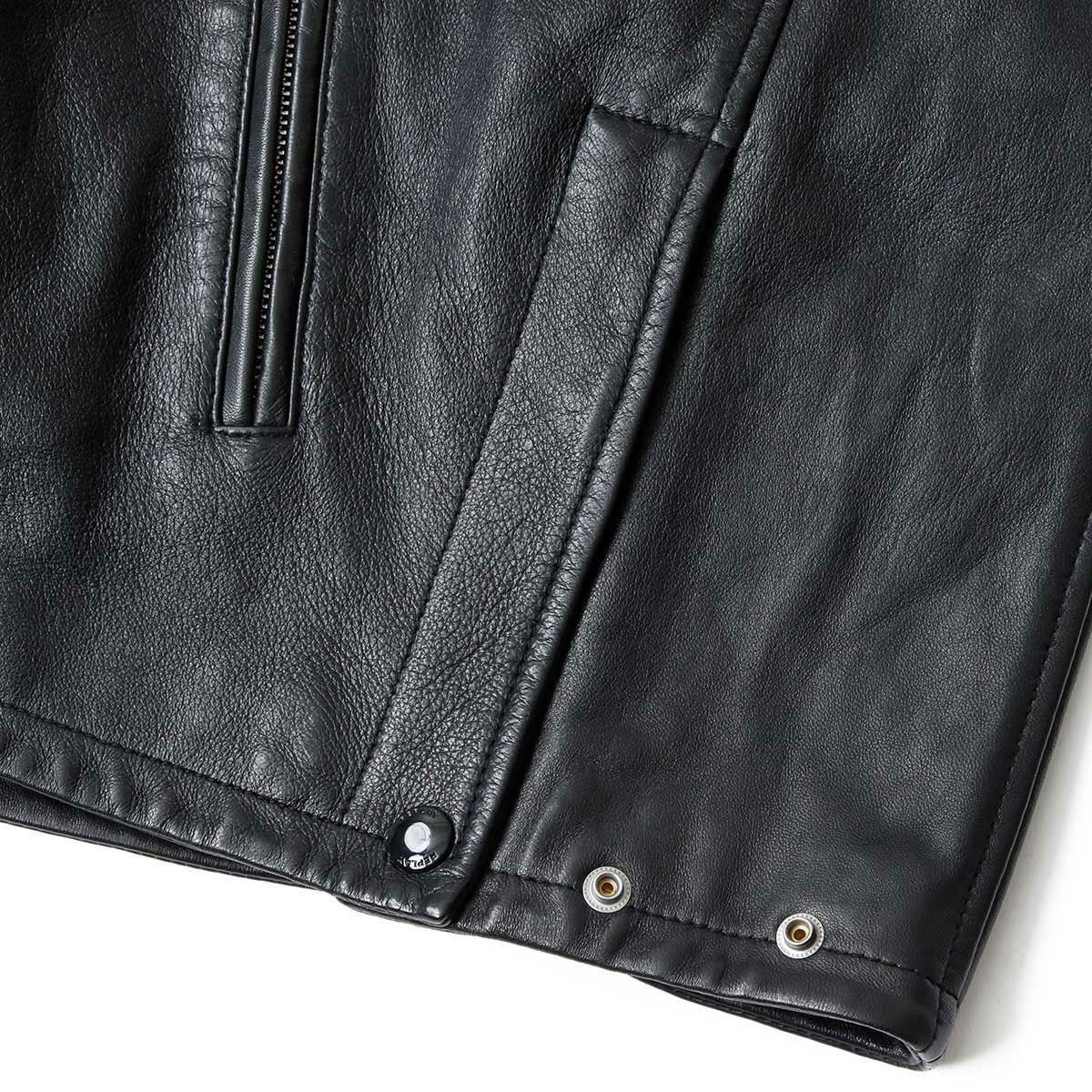 Replay｜ワックスレザージャケット｜ブラック