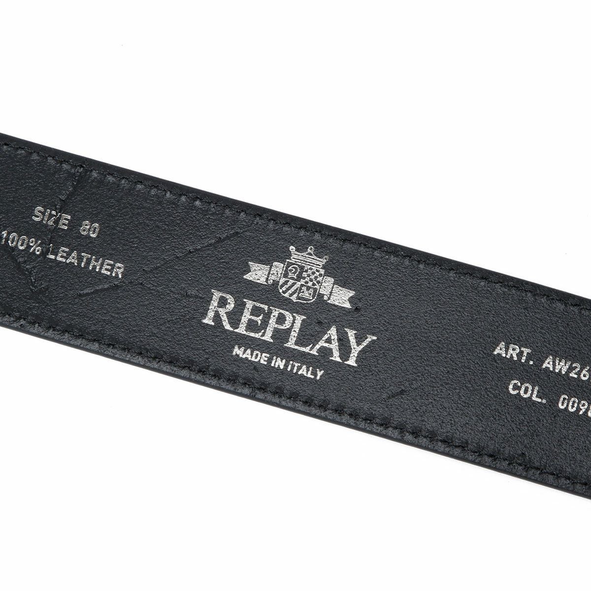 Replay｜ジュエルド バックル ベルト｜ブラック