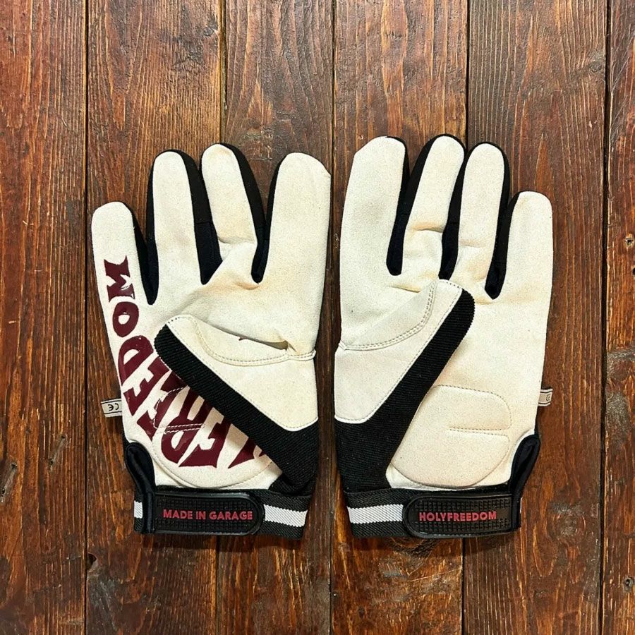 HolyFreedom｜ガレージ グローブ｜3シーズン｜ホワイト×ブラック