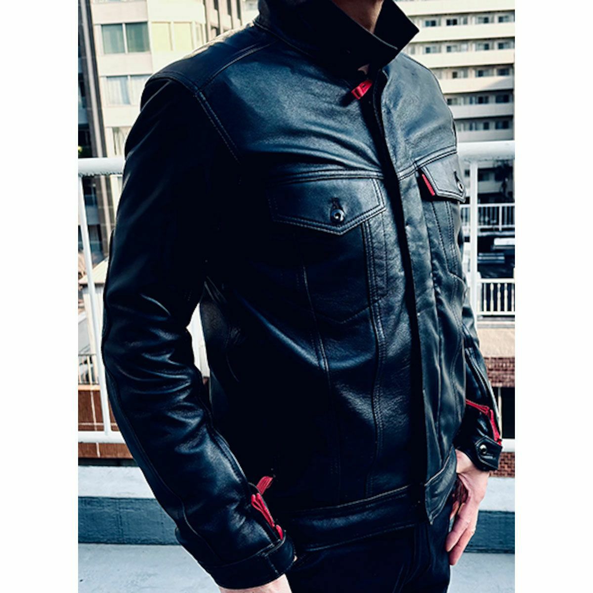 SHINICHIRO ARAKAWA｜ラッジョ / Raggio SP｜レザー｜ブラック｜モデル着用