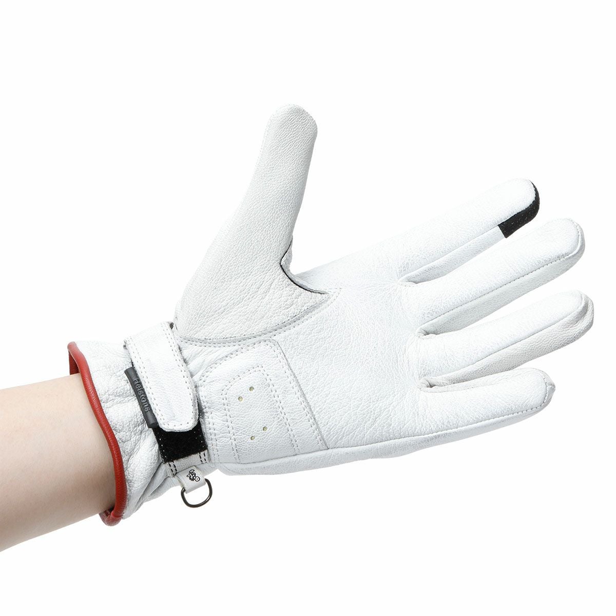 helstons｜ボニー グローブ｜3シーズン｜ホワイト｜モデル着用