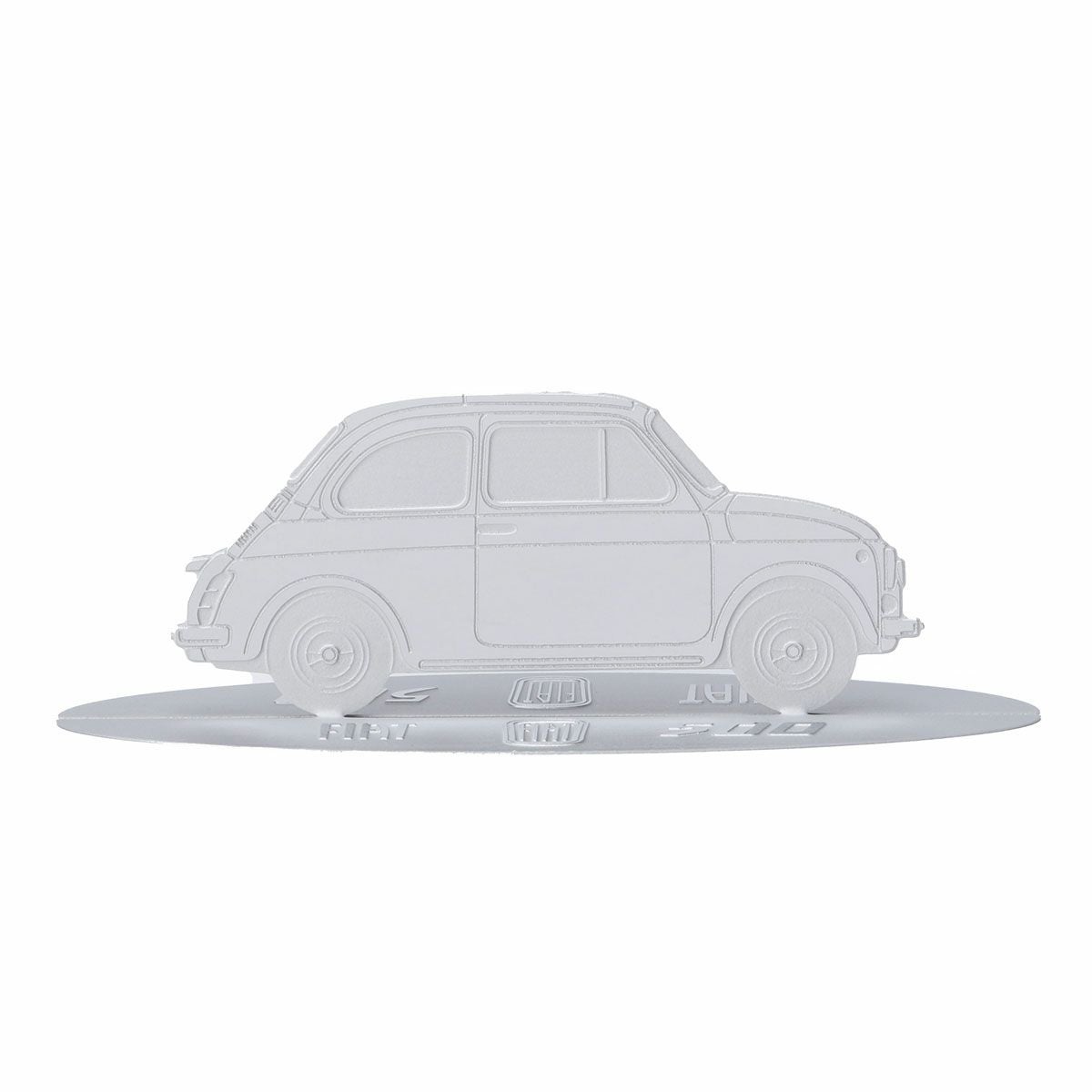 FIAT｜フィアット 500 ヴィンテージ ステンレススチール シルエット彫刻スタンド｜その他雑貨