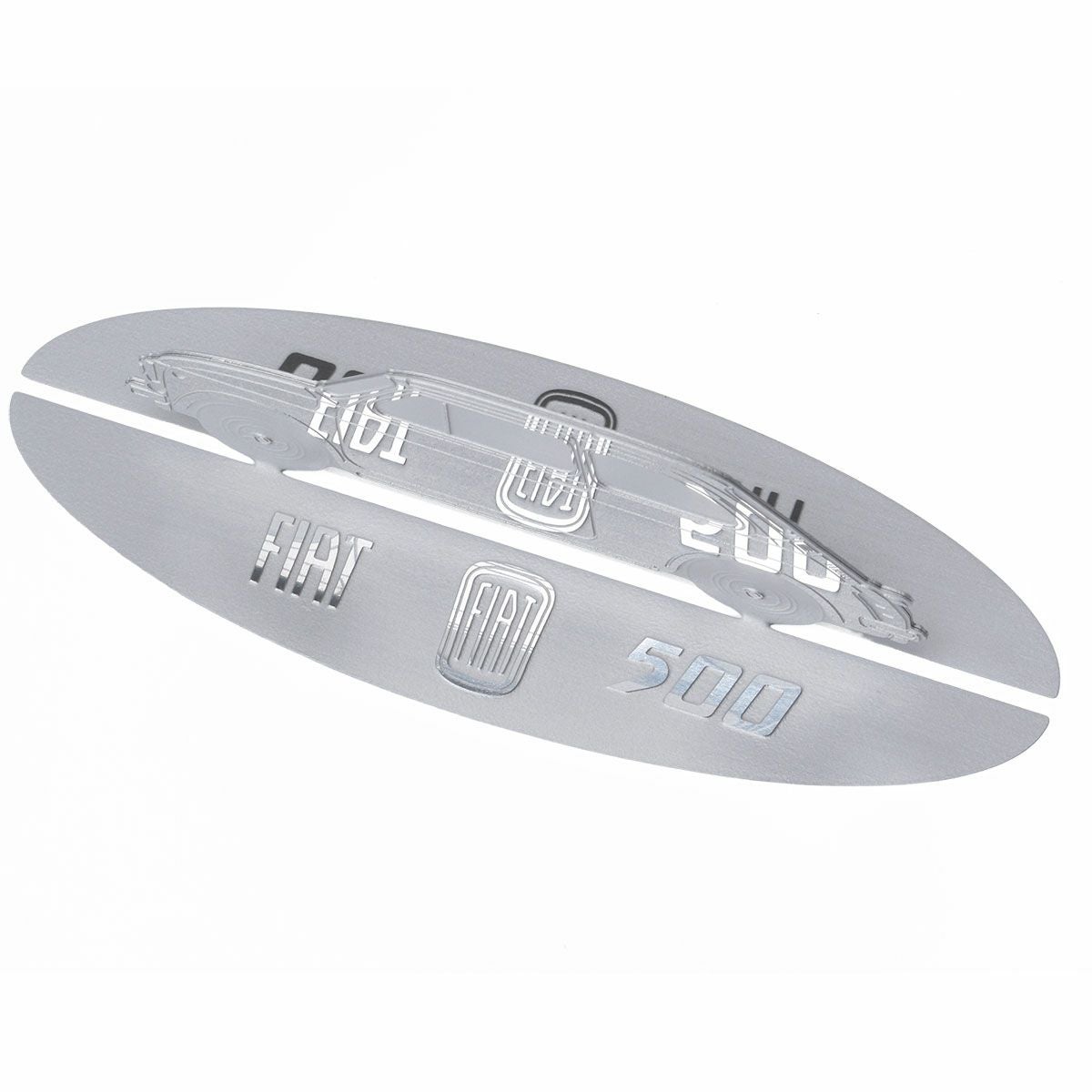 FIAT｜フィアット 500 ヴィンテージ ステンレススチール シルエット彫刻スタンド｜その他雑貨