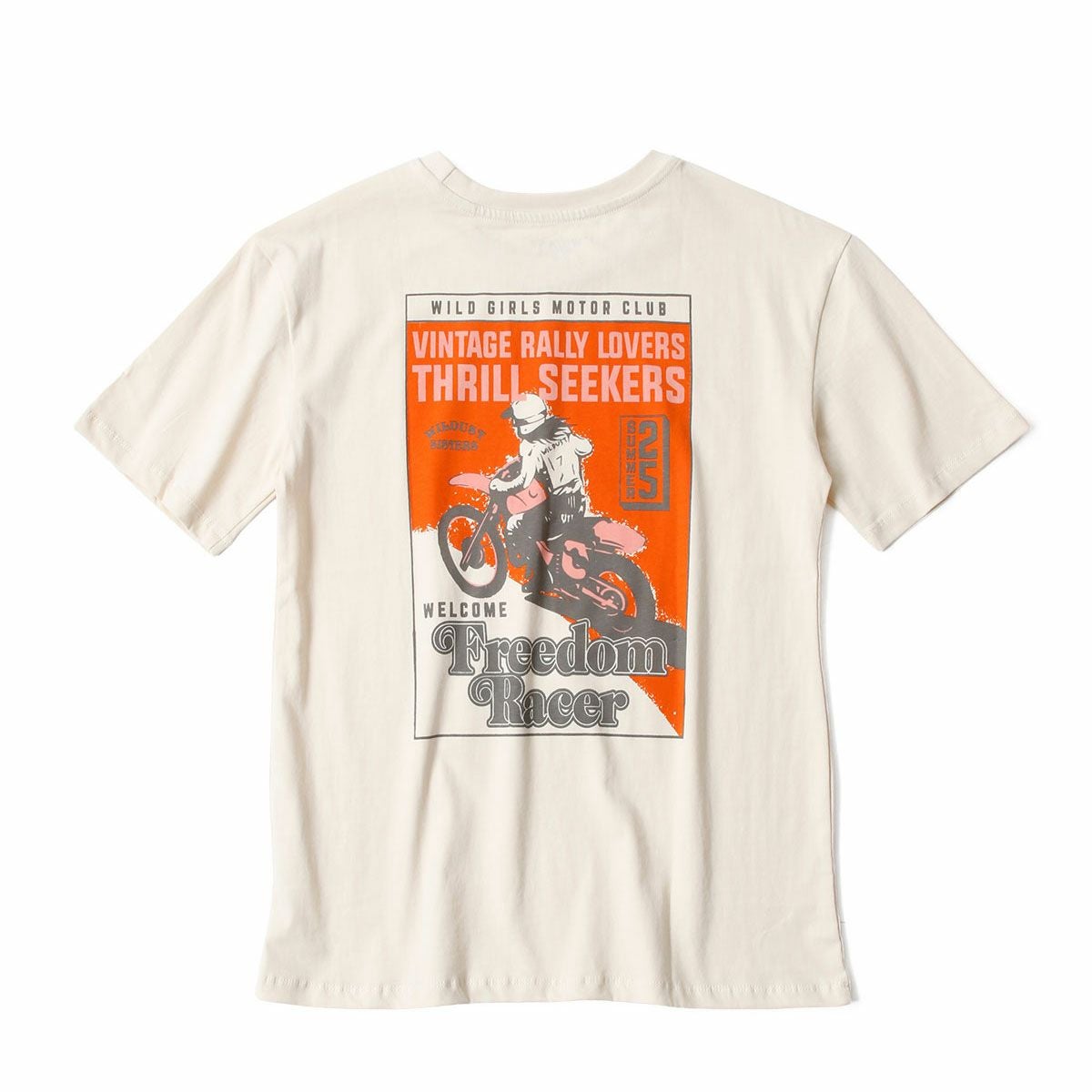 WILDUST｜フリーダム レーサー Tシャツ｜ベージュ