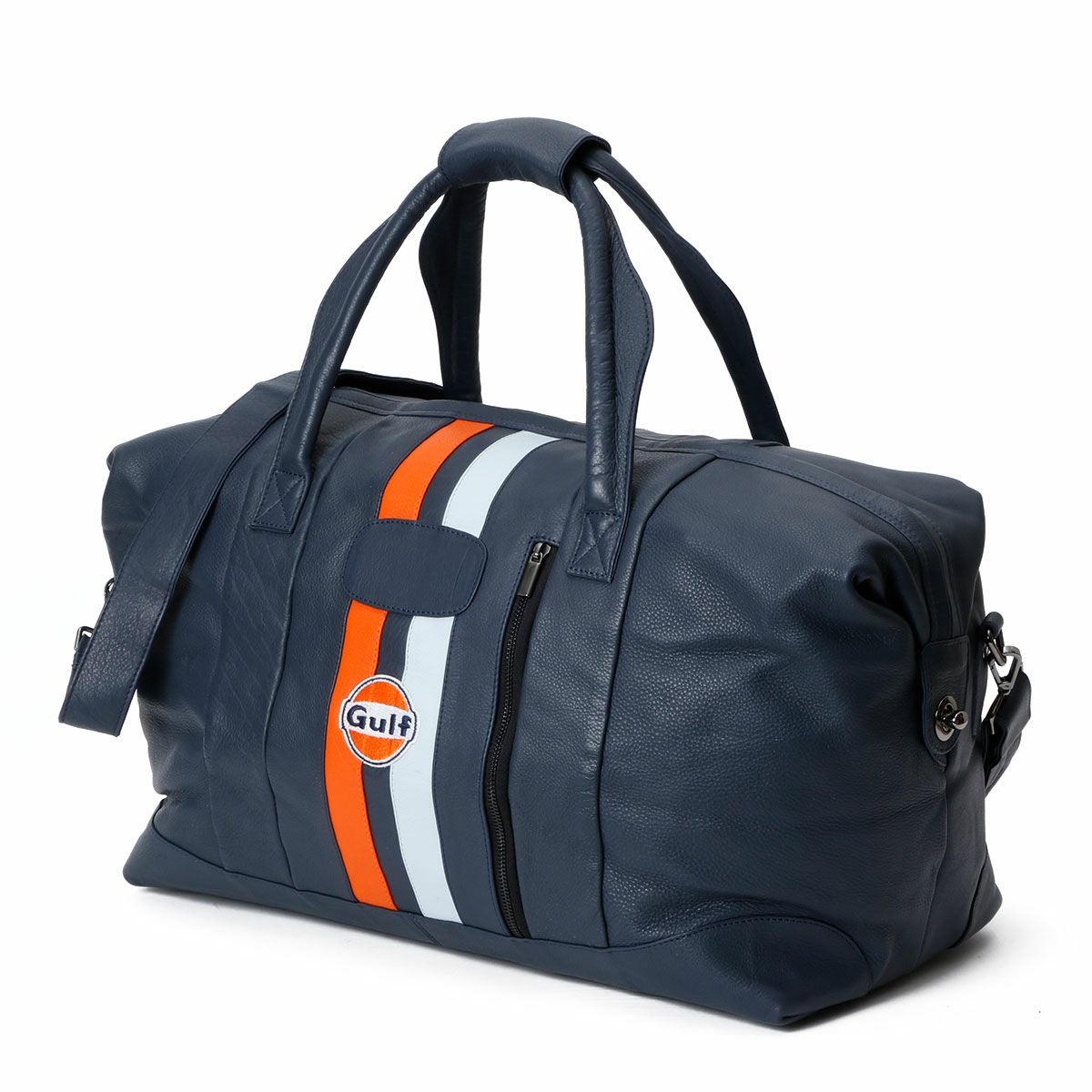 GULF｜ガルフ レザー トラベル バッグ ビッグ｜ボストンバッグ｜ネイビー