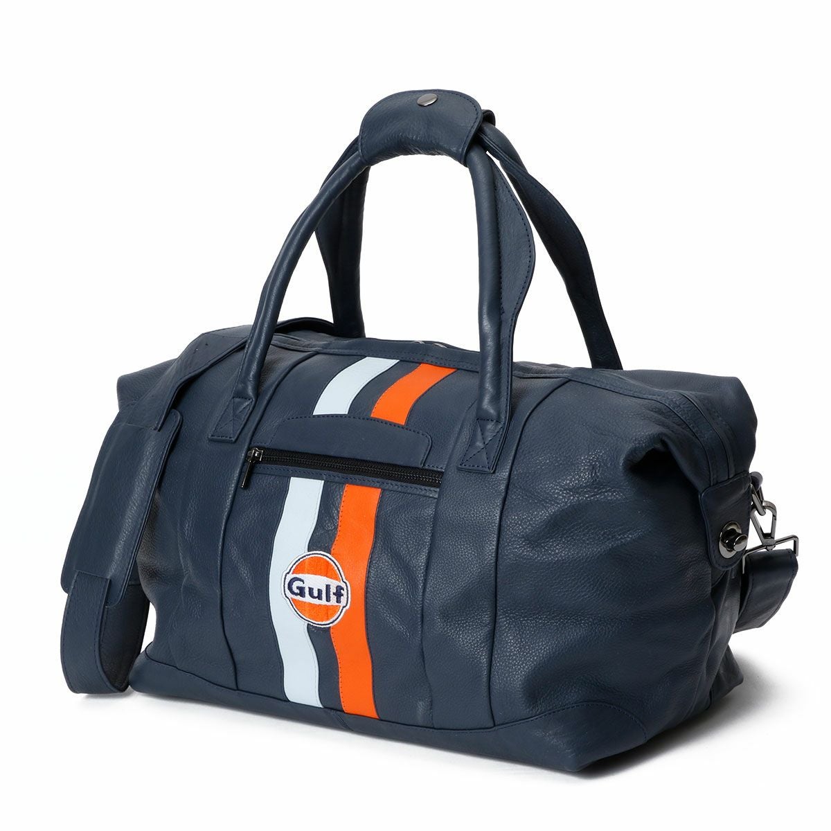 GULF｜ガルフ レザー トラベル バッグ ミディアム｜ボストンバッグ｜ネイビー
