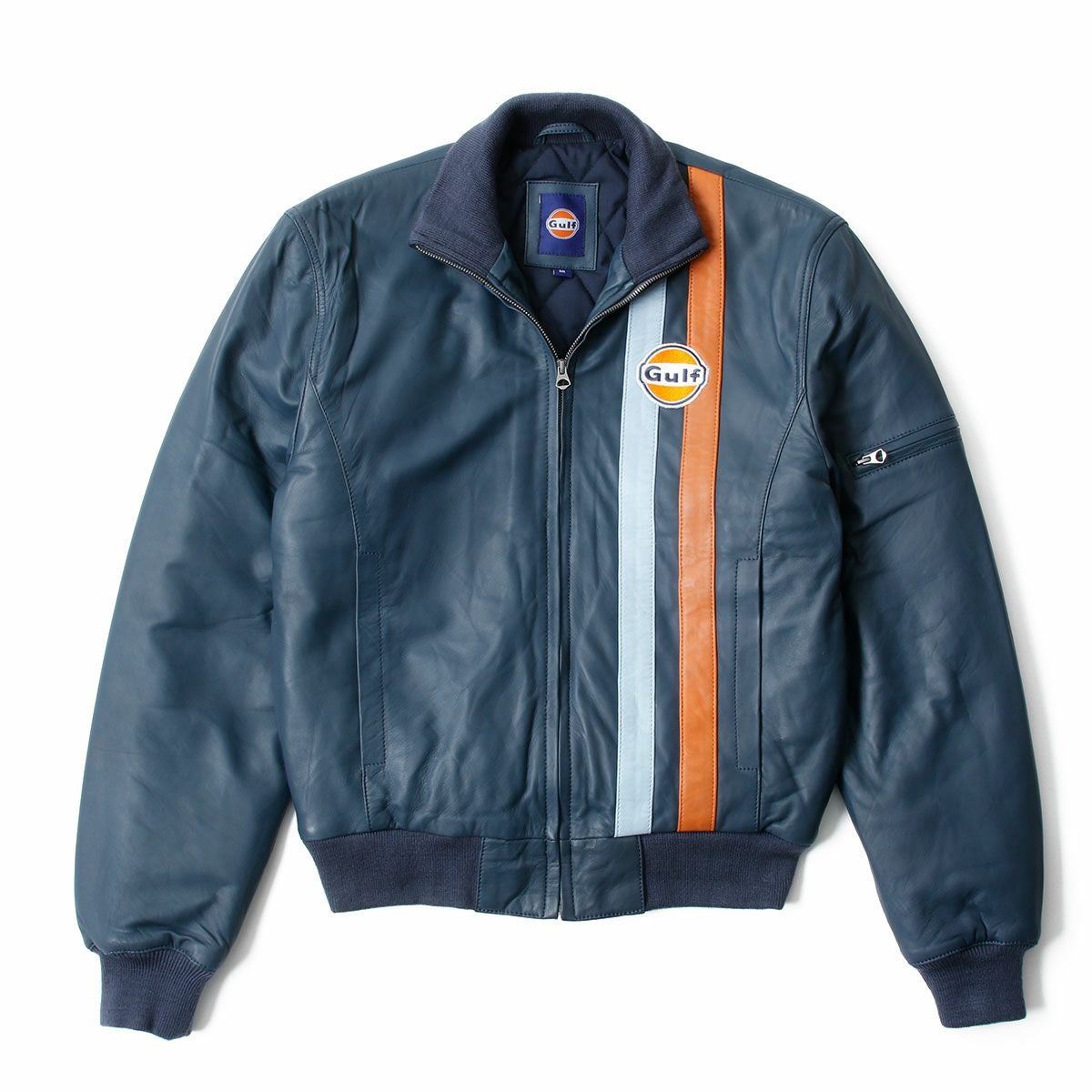 GULF｜ガルフ ストライプ ブルゾン｜アウター｜ネイビー