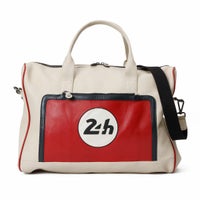 CLASSIC LEGEND MOTORS｜ル・マン 24時間レース AUSTIN レザーバッグ 48H｜ボストンバッグ｜エクリュ×レーシングレッド