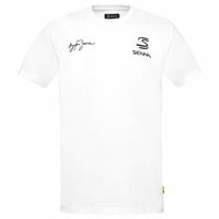 AyrtonSenna｜アイルトン・セナ シーク ユア トゥルース サークル Tシャツ｜ホワイト