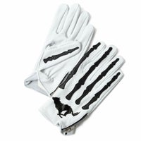 El Solitario｜ボーン ディアスキン グローブ｜3シーズン｜ホワイト×ブラック