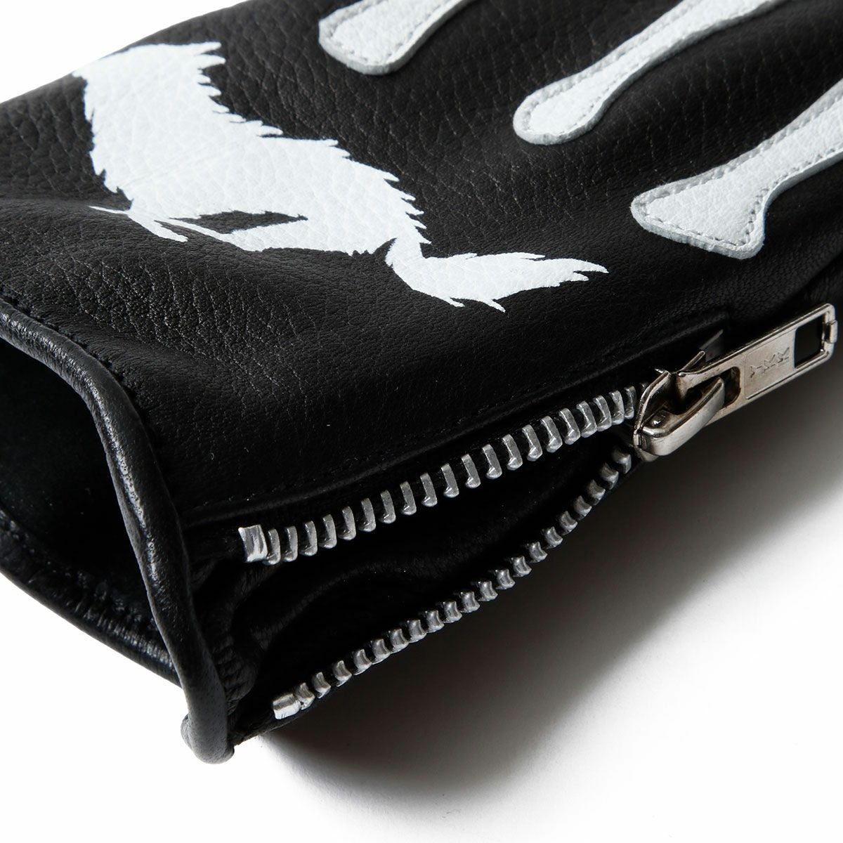 El Solitario｜ボーン ディアスキン グローブ｜3シーズン｜ブラック×ホワイト