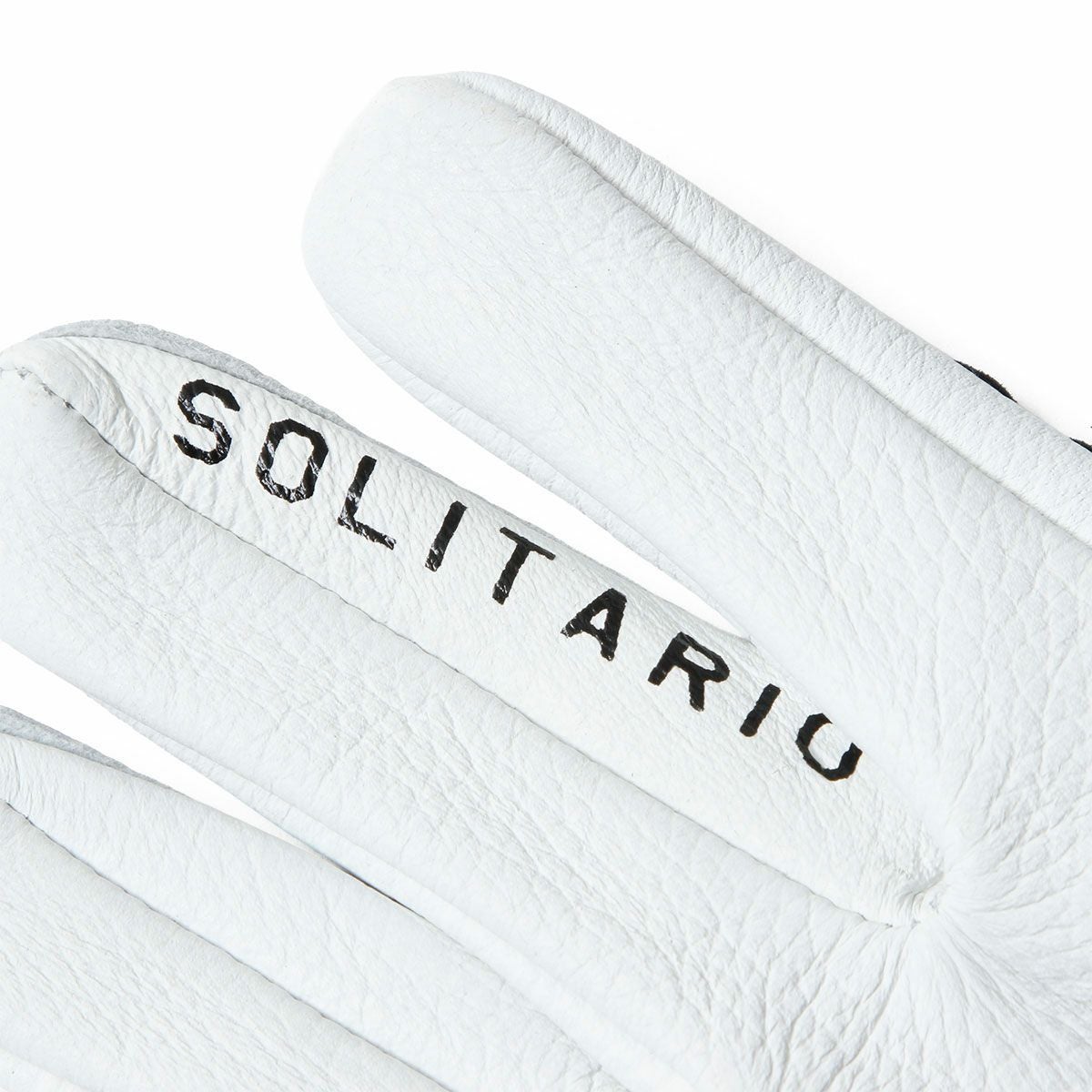 El Solitario｜ボーン ディアスキン グローブ｜3シーズン｜ホワイト×ブラック