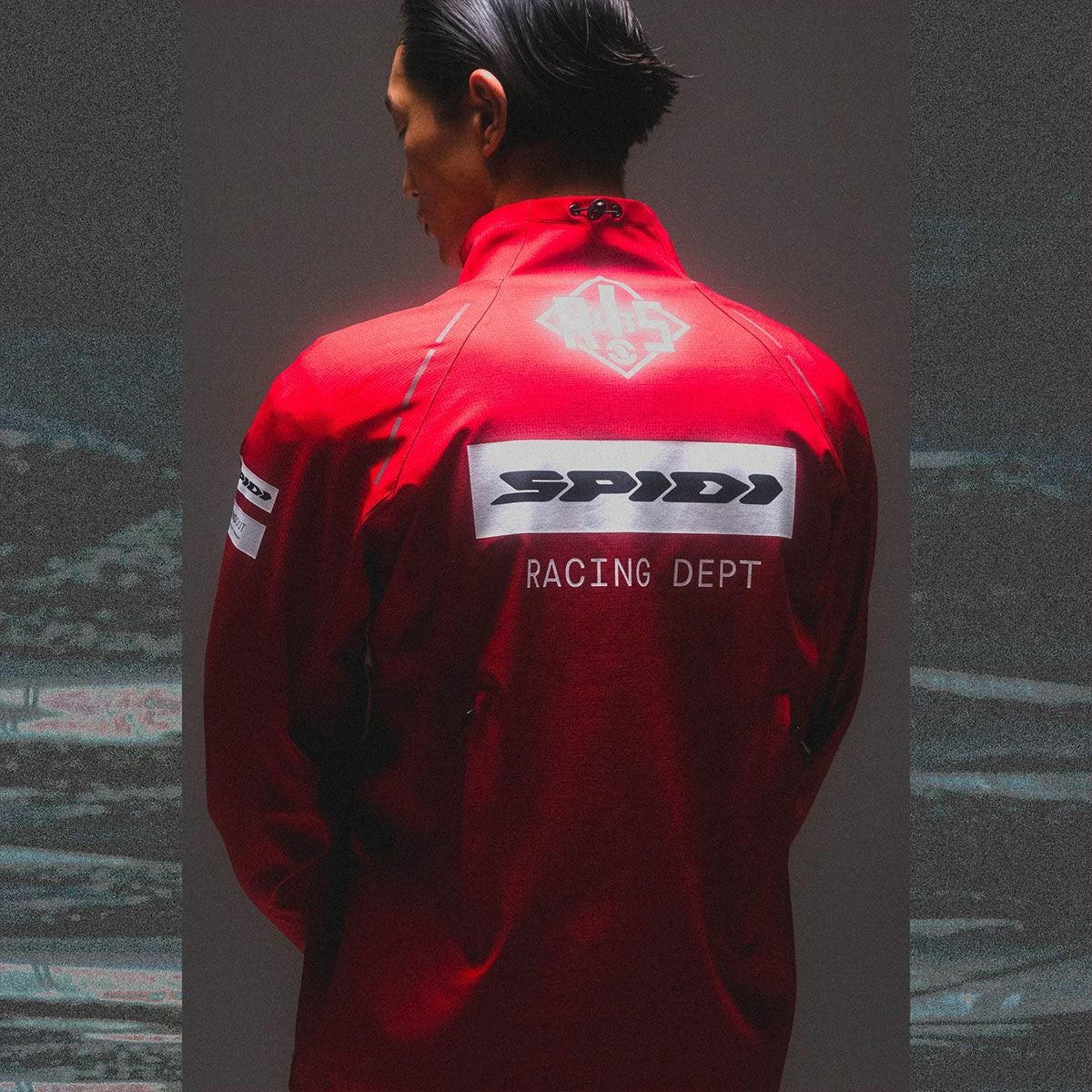 SPIDI｜ピット レーン｜ファブリック｜レッド｜モデル着用