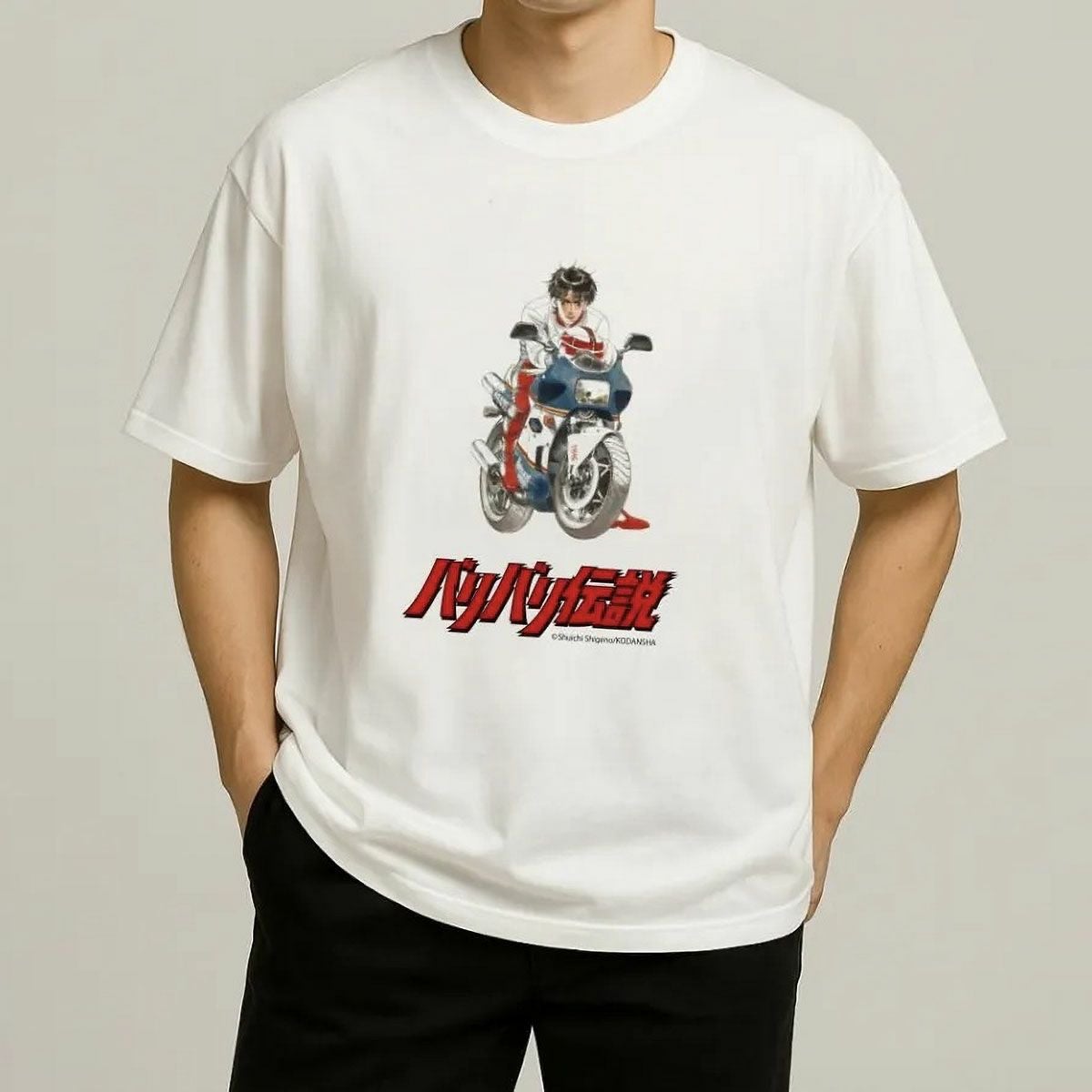 バリバリ伝説｜バリバリ伝説 GUN&NS400RTシャツ｜ホワイト