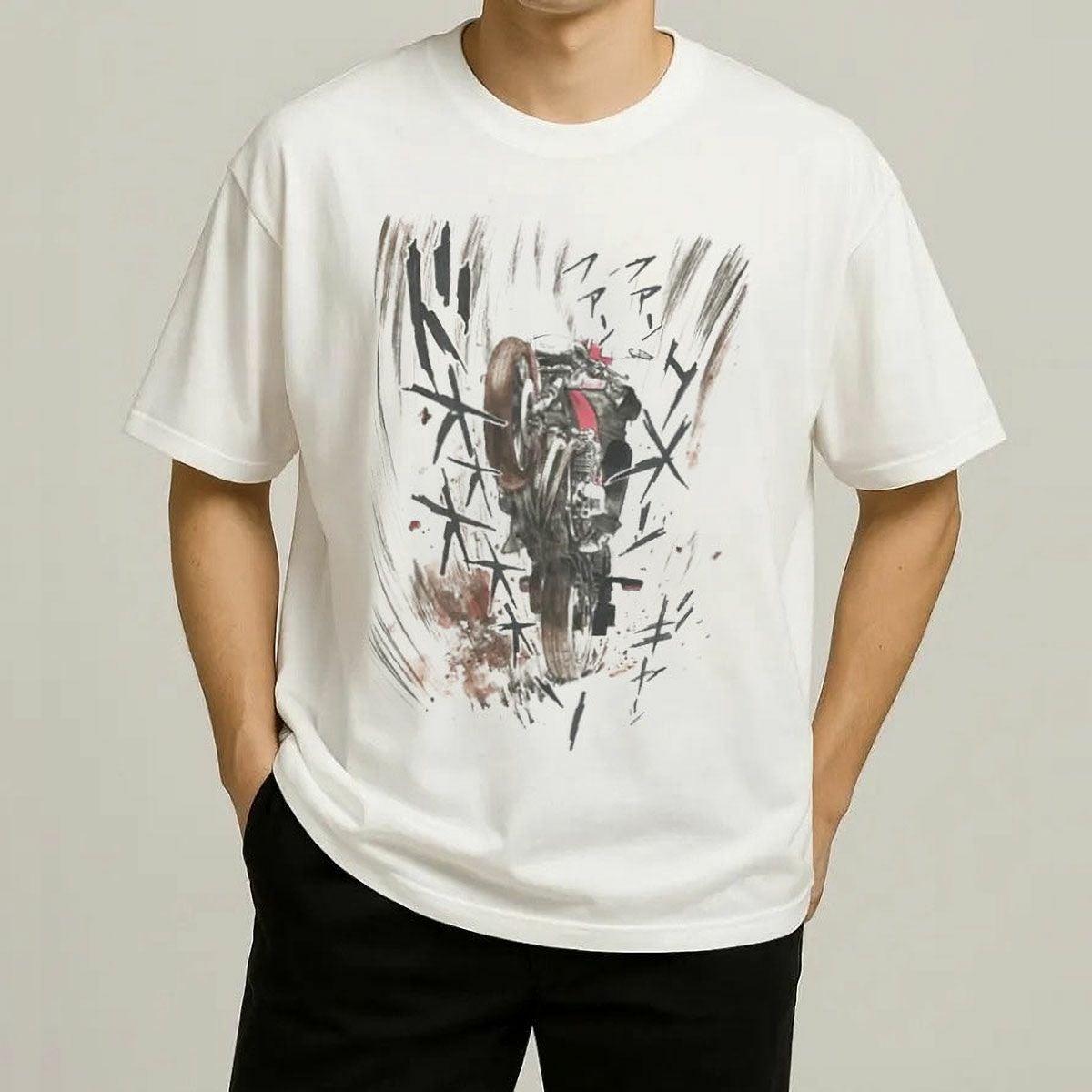 バリバリ伝説 GUN KOMA ウィリー Tシャツ | モトーリモーダ公式