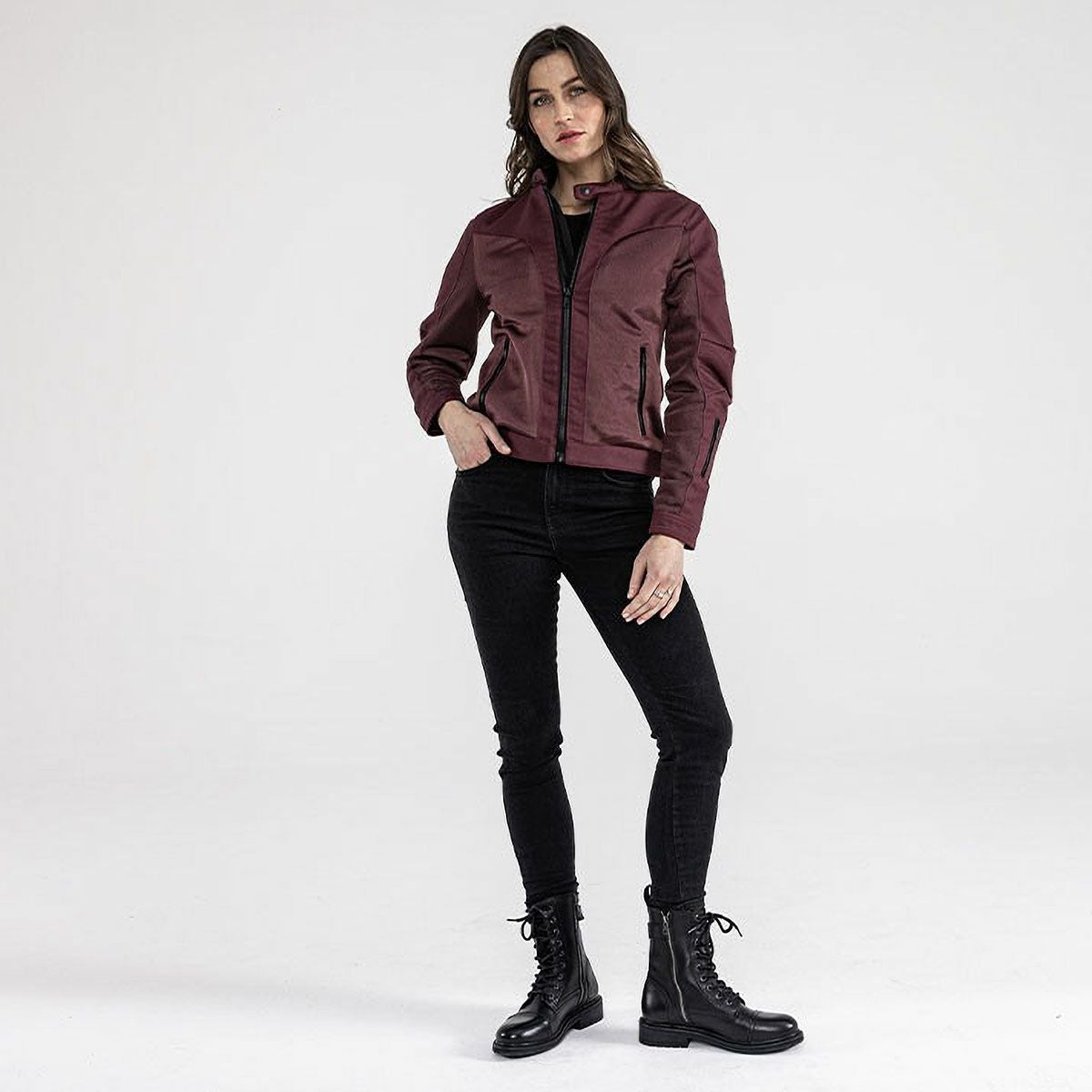 John Doe｜エアロ メッシュ ジャケット ウーマン｜ボルドー