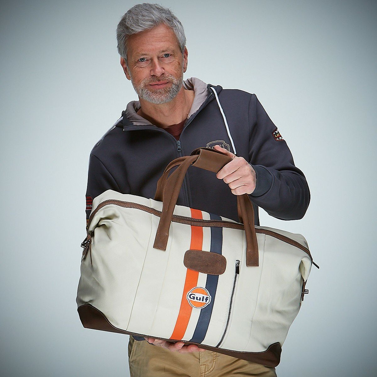 GULF｜ガルフ キャンバス トラベルバッグ ビッグ｜ボストンバッグ｜ライトベージュ｜使用イメージ