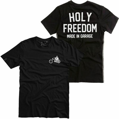 HolyFreedom｜クルー ブラック Tシャツ｜