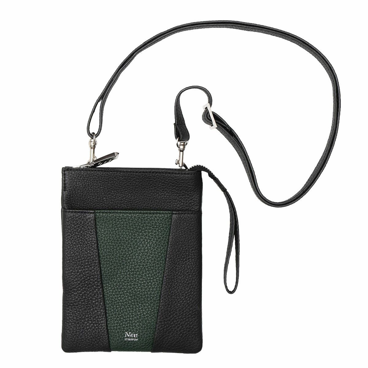 neuinteresse｜ドリフトキング ミニショルダーバッグ｜ブラック×グリーン