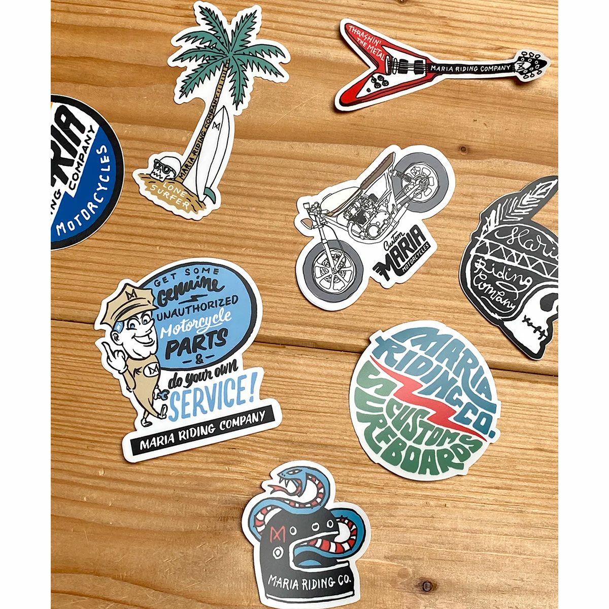 Maria Riding Company｜ステッカー パック｜ブルーパック