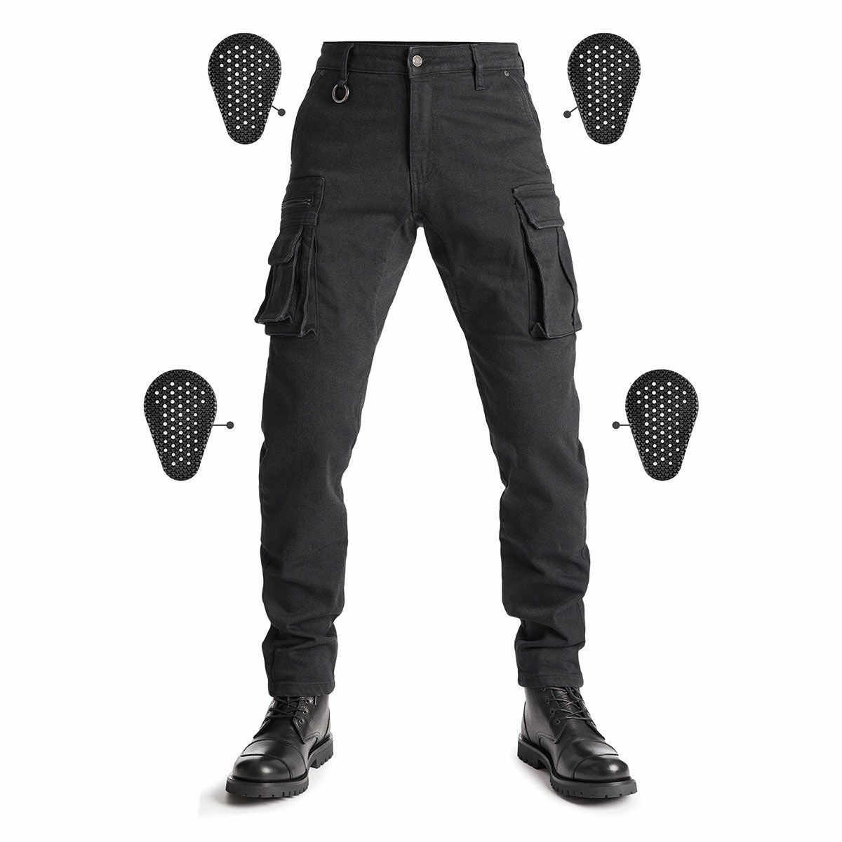 PANDO MOTO｜デザート カーゴ ブラック｜チノ・カーゴ｜ブラック｜モデル着用