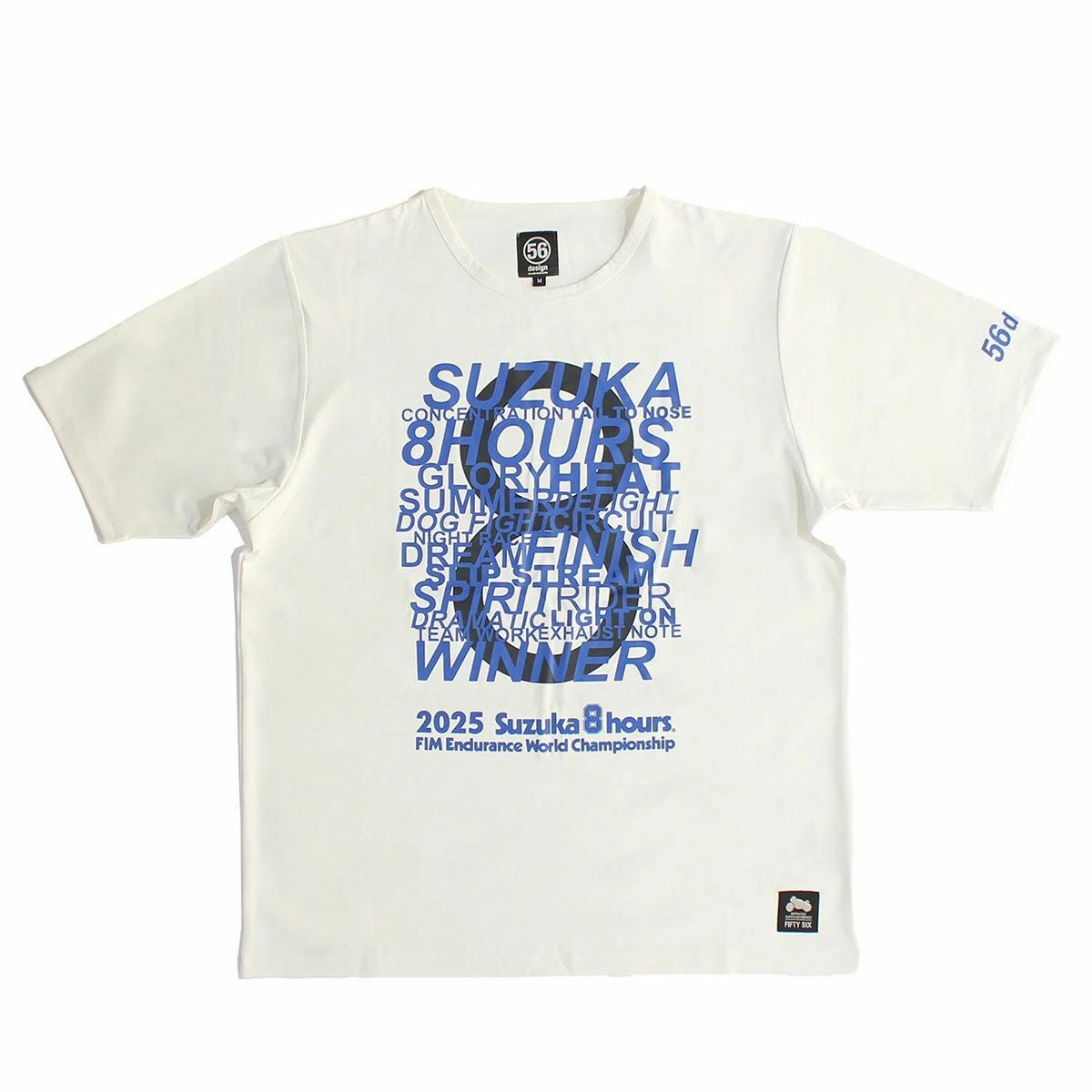56design｜鈴鹿８耐 x 56design コラボTee2025｜Tシャツ｜ホワイト×ブルー