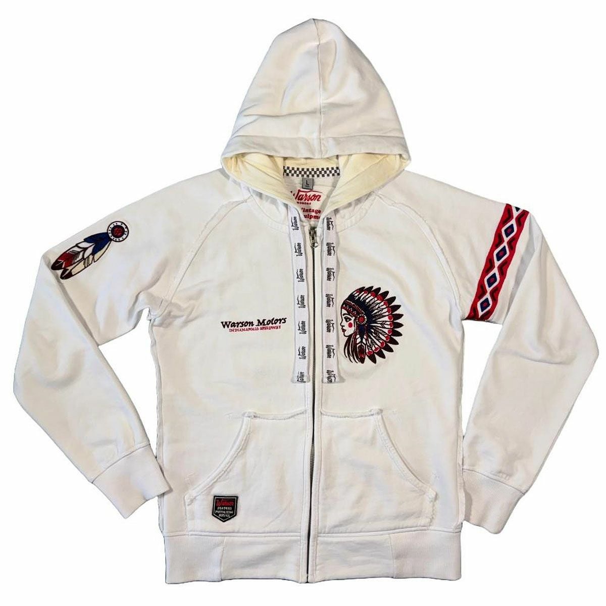 Warson Motors｜インディアナポリス フーディー ウーマン｜フーディ｜ホワイト