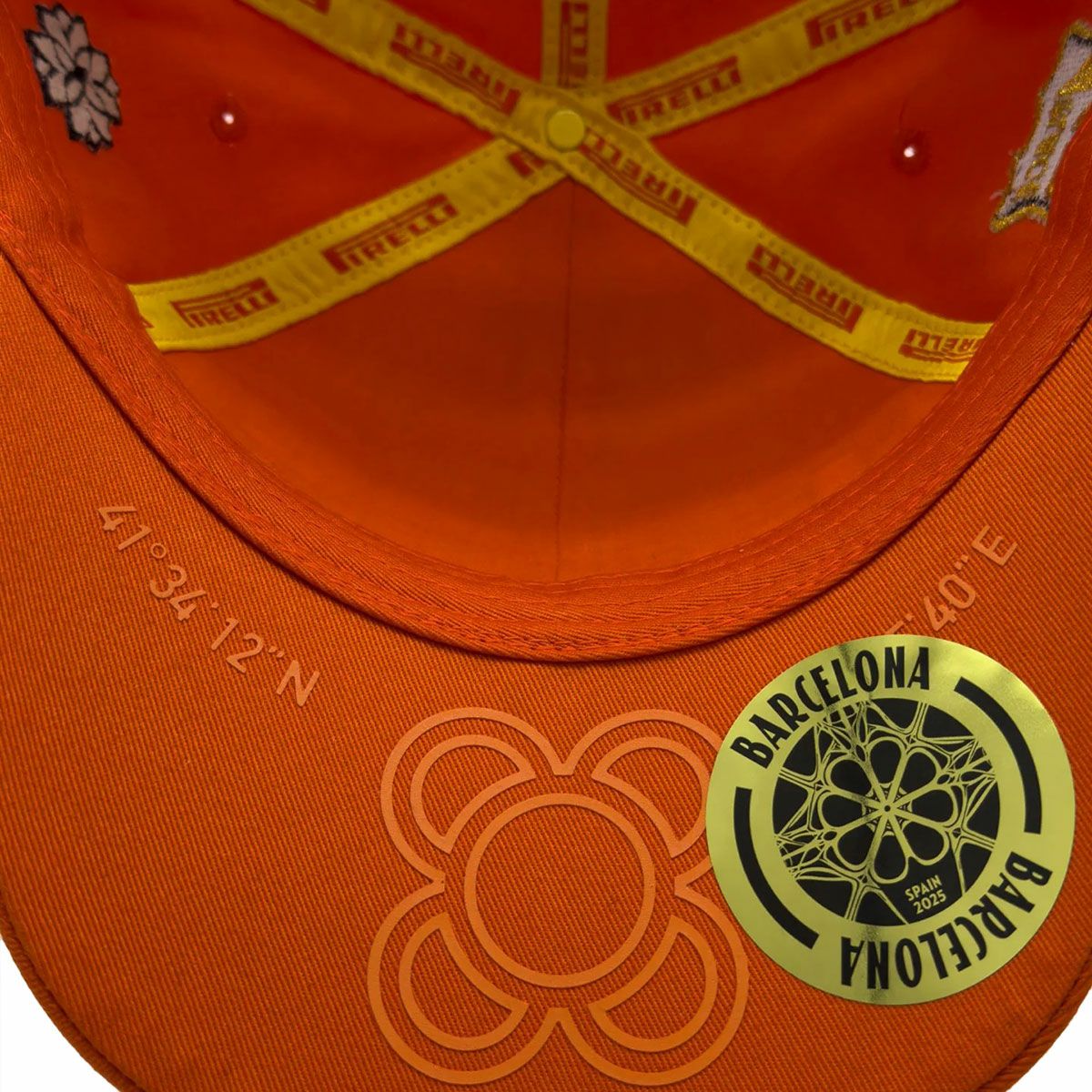 PIRELLI｜ピレリ F1 2025 バルセロナ GP ポディウムキャップ｜帽子｜オレンジ