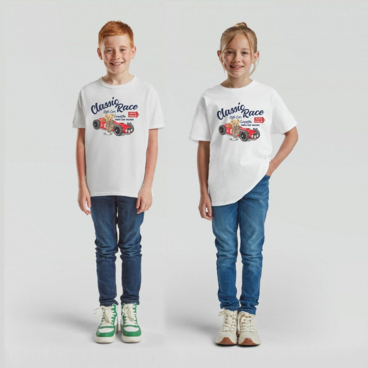 Mille Miglia｜ミッレミリア テディボーイ Tシャツ｜Tシャツ｜ホワイト｜モデル着用