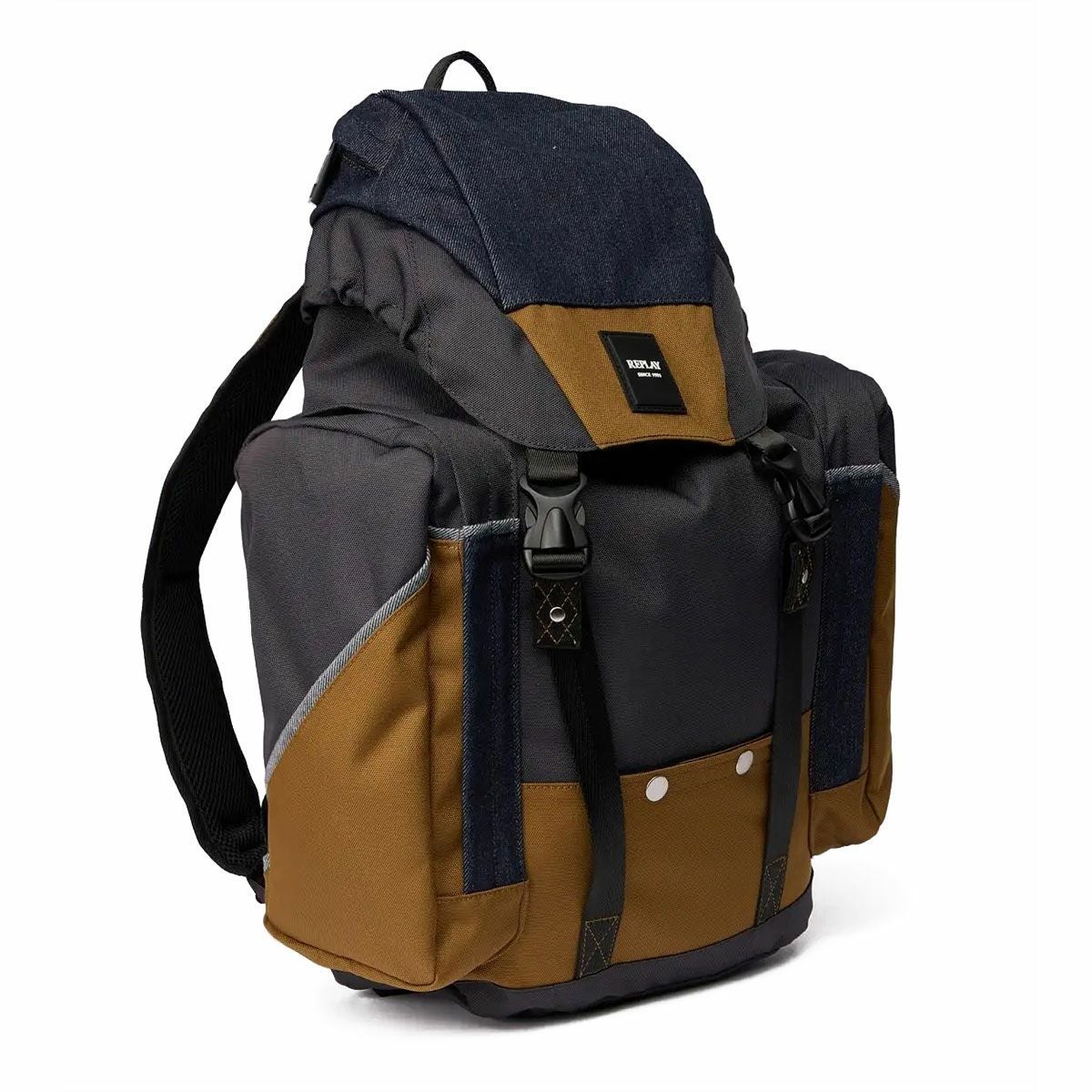 Replay｜ロウデニム バックパック｜バッグ｜バターナット×ナイトデニム×グラン