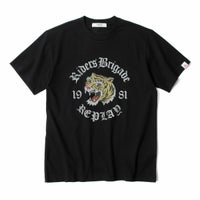 REPLAY｜タイガー プリント Tシャツ｜トップス｜ブラック