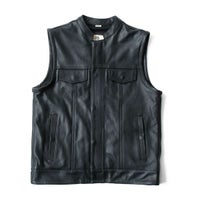 helstons｜ウエスト レザーベスト｜トップス