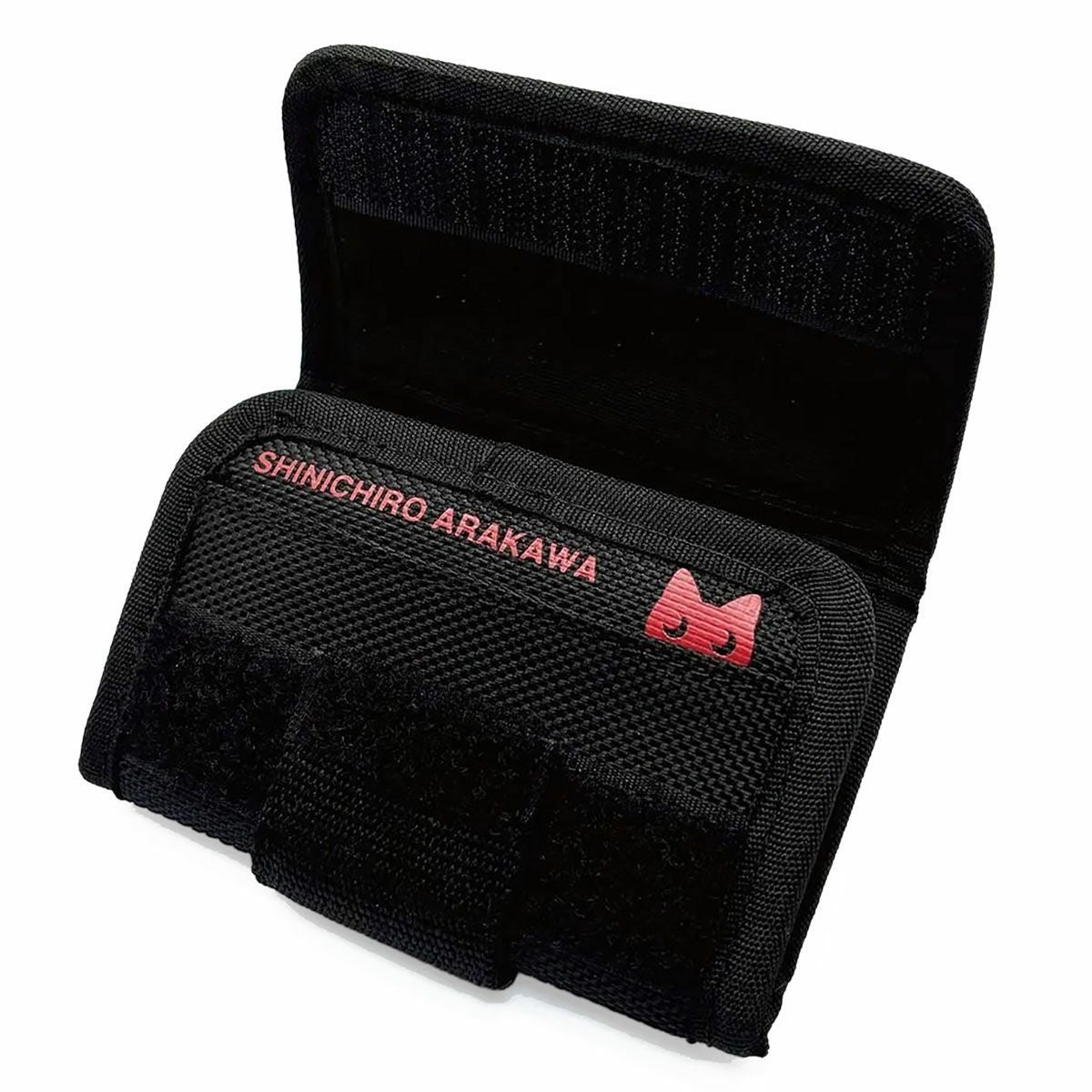 SHINICHIRO ARAKAWA｜バーハンドル ウォレット｜財布｜ブラック×レッド