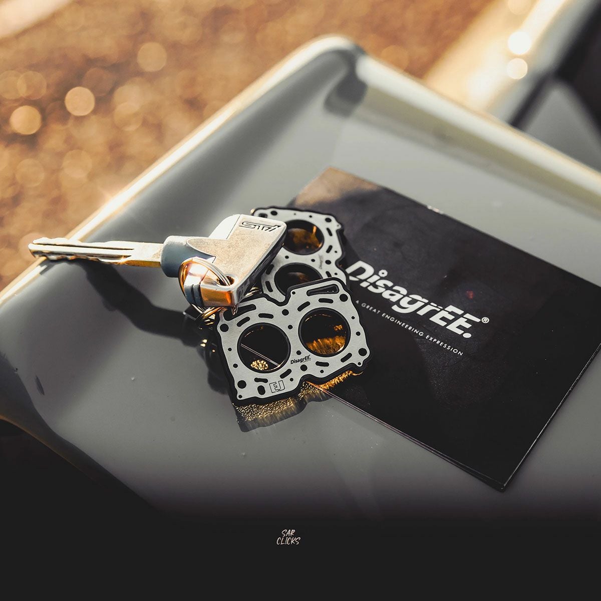 DisagrEE｜スバル EJ ヘッドガスケット キーチェーン 2個セット｜キーホルダー